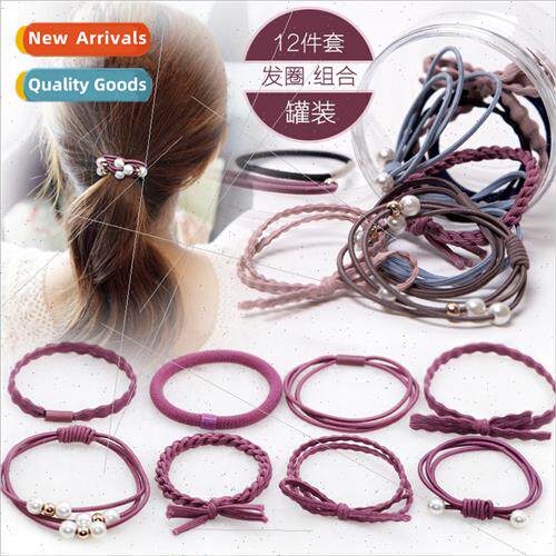Korea new headb12pcs set simple hair circle Korea rubber bha