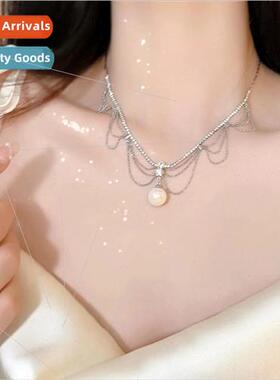 French lace vibe sense diamonds necklace sense collarbone ch