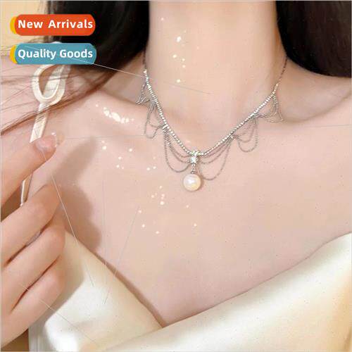 French lace vibe sense diamonds necklace sense collarbone ch