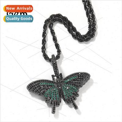 Hip Hop Colorful mini Butterfly Pendant Necklace Hundreds So