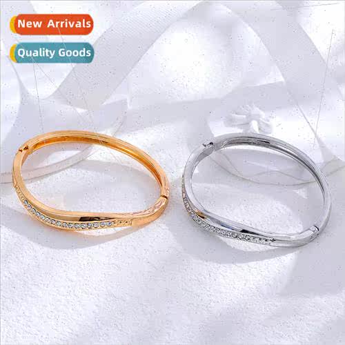 Europe bracelet women high-end fashion mirror polished open