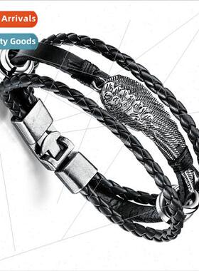 Europe Fashion Retro Feather HJewelry Hip Hop Punk Woven Mul