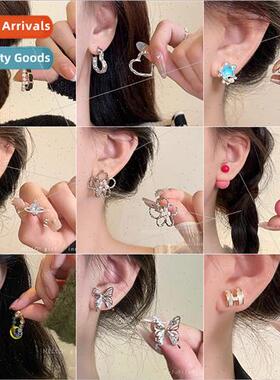 French retro earrings female 2023 new tide earrings Korea ni