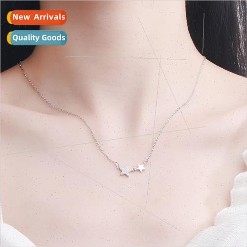 Mori girl double star necklace female short collarbone neckl