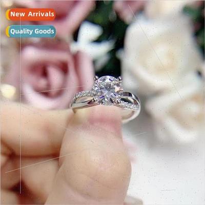 Fashion anti-true diamond ring female Korea ins tide hundred