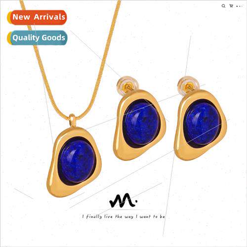 Europe new retro irregular geometric tanium steel gold-plate