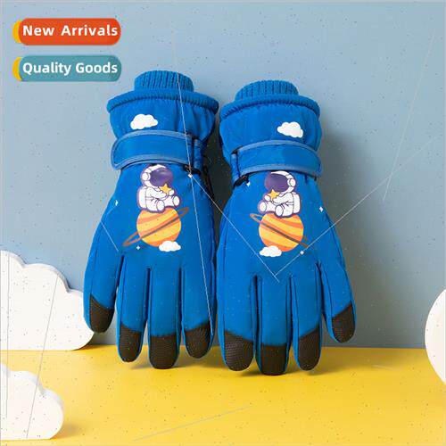 Fall and winter outdoor childrens ski gloves padded and thic