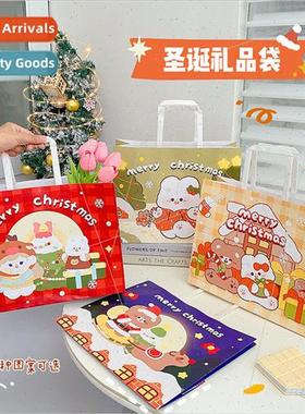 Creative Christmas  Bags Cute Tote Bag Cartoon Milk Tea Brea