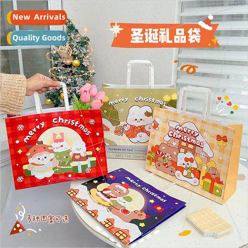 Creative Christmas  Bags Cute Tote Bag Cartoon Milk Tea Brea