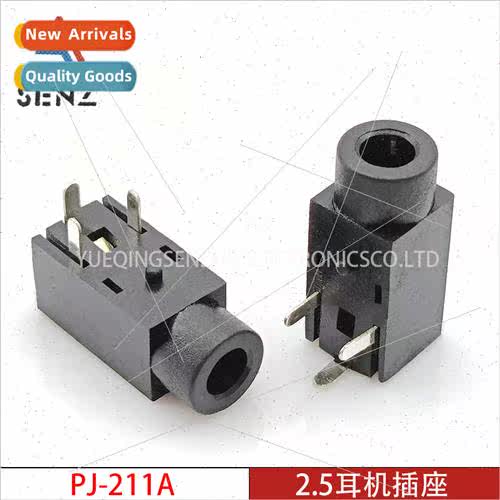 2.5mm Headphone Socket PJ-211A Horizontal Plug-In All Plasti