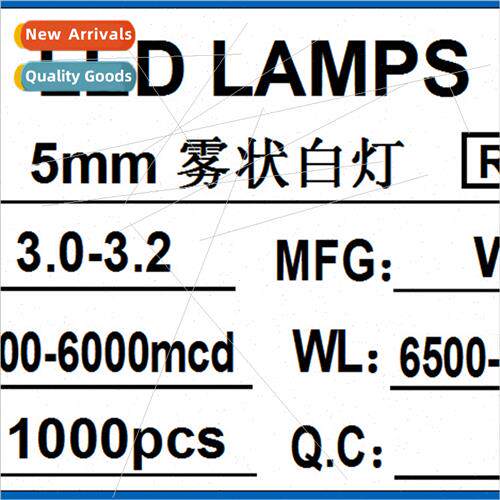 F5MM foggy red whe hair whe diffused led light beads round h