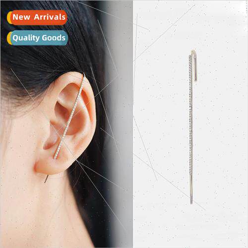 Copper plated long wire earrings Europe new AAA zirconia ear