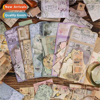 Teenage girl letter fag material package vintage flowers han