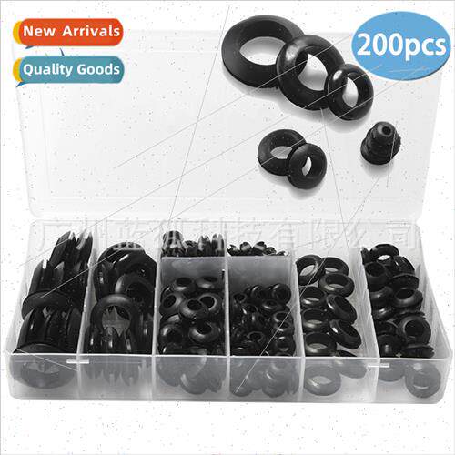 200PCS Boxed Rubber Wire Guard Ring Rubber Mat ngle & Double