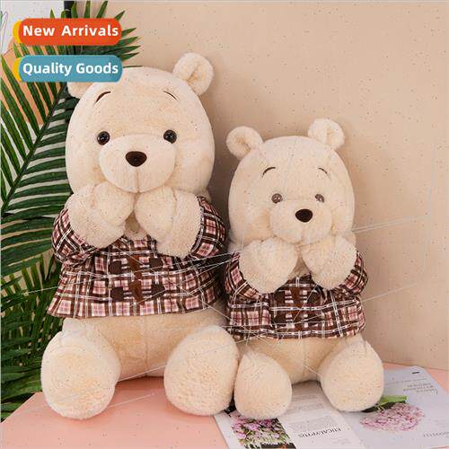Doll Winnie Pooh plush toys bed sleep pillow small doll clot