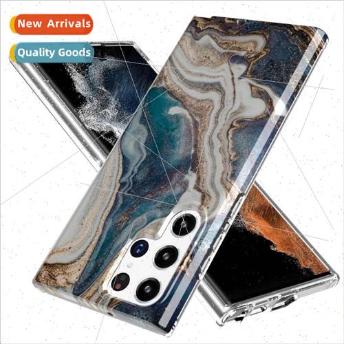 适用samsung s22 single layer thickened marble grain drop-pro