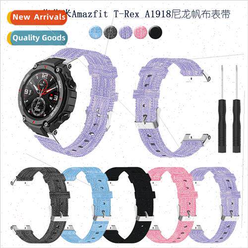 适用Amazfit T-Rex A1918 Tyrannosaurus Rex Nylon Canvas Watch