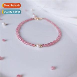 Pink Dai Natural Pink Tourmaline Pearl Faceted Bracelet Exme