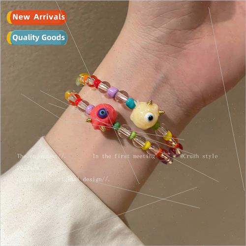Korea che Colorful Crystal Beaded Wrah Bracelet 2023 New Vin