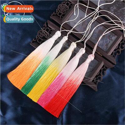Color gradient tassel 13cm Chinese knot hanging beard DIY ha