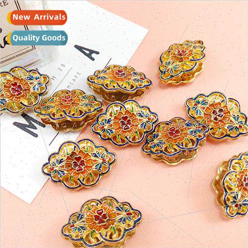 Alloy oil drip tassel hat featured flower bracket diy access