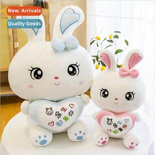 Cute cuddle heart rabb doll sleep pillow plush toy rag doll