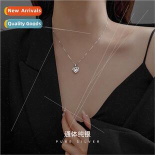 S925 lver Love You Heart Beating Necklace Love Spir Pendant