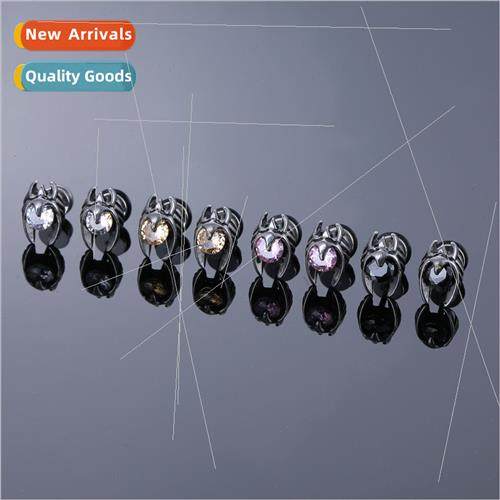 316L stainless steel zirconia cow horn star earrings men wom