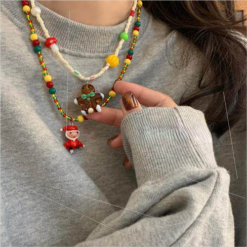 Winter niche cute girly feeling stacked necklace fall winter