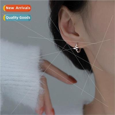 Heartbeat Earring Buckles Curve ghtning mple Fashion Women c