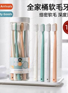 10 packs toothbrushes soft bristles macaroon adult men women