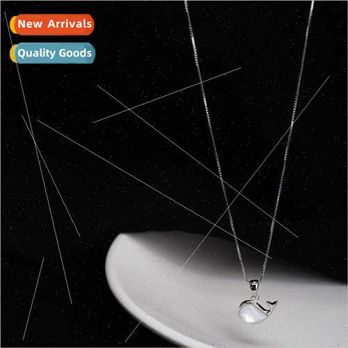 New small whale necklace women niche mother-of-pearl pendant