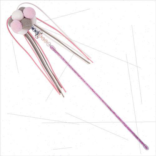 Long pole self hi teaser cat stick feather teaser cat stick