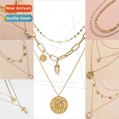 Europe ins women niche butterfly pearl multi-layer fashion n