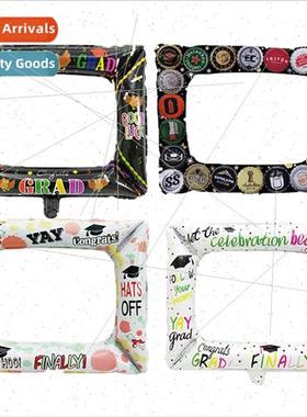 Rectangular graduation photo frame aluminum balloon fun birt