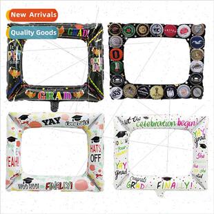 Rectangular graduation photo frame aluminum balloon fun birt