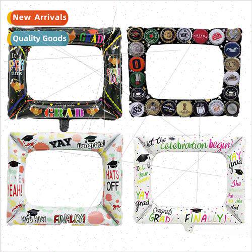 Rectangular graduation photo frame aluminum balloon fun birt