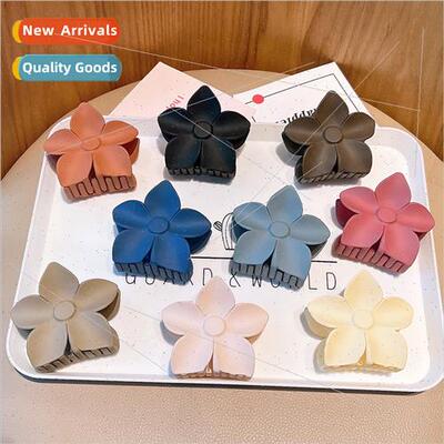 Flower Hair Clip Female Shark Clip Frosted Hair Grip Ponytai