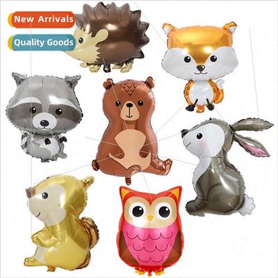 Jungle Party Decoration Cartoon Fox Hedgehog Raccoon Aluminu