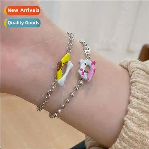 cartoon quirky cat puppy couple bracelet niche minimalist st