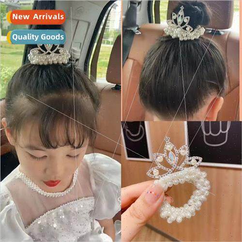 Children crown headdress princess headbKorea new pearl hair