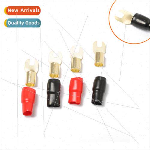 Car Audio Modification Fork Brass Terminal Block 4GA Set