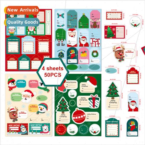 Christmas Stickers Colorful Names Holiday Greetings Decorati