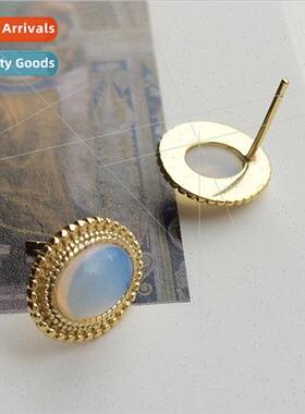 S925 silver earrings geometric earrings female ins ear jewel