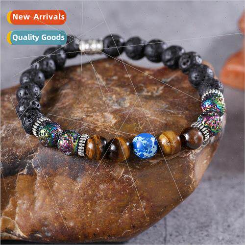 Europe Natural Volcanic Tiger Eye Stone Imperial Beads Brace