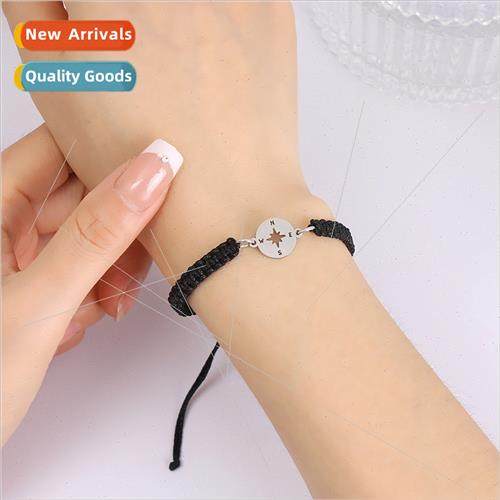 2023 Europe stainless steel compass hand-woven bracelets适用