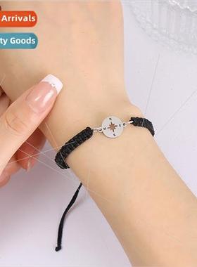 2023 Europe stainless steel compass hand-woven bracelets适用