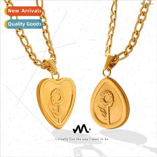 Koreageometric cold peach heart water drop pendant flowers e