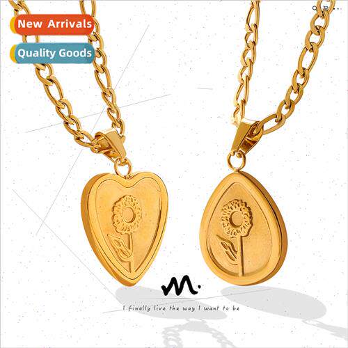 Koreageometric cold peach heart water drop pendant flowers e