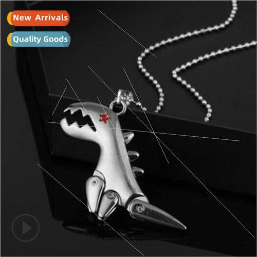 Europe stainless steel necklace creative small dinosaur pend